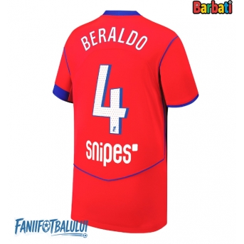 Paris Saint-Germain Lucas Beraldo #4 Tricou Fotbal Replică 2025-26 Barbati Treilea